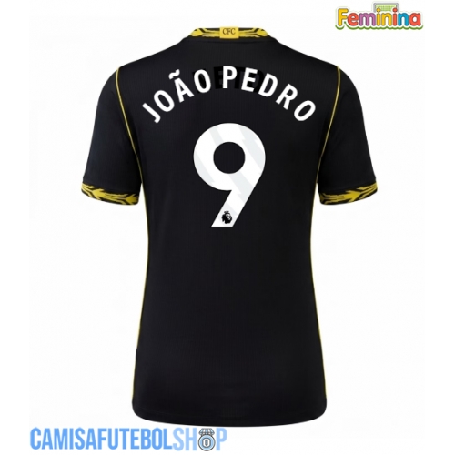 Camisa de time de futebol Chelsea Joao Pedro #9 Replicas 2º Equipamento Feminina 2026-27 Manga Curta